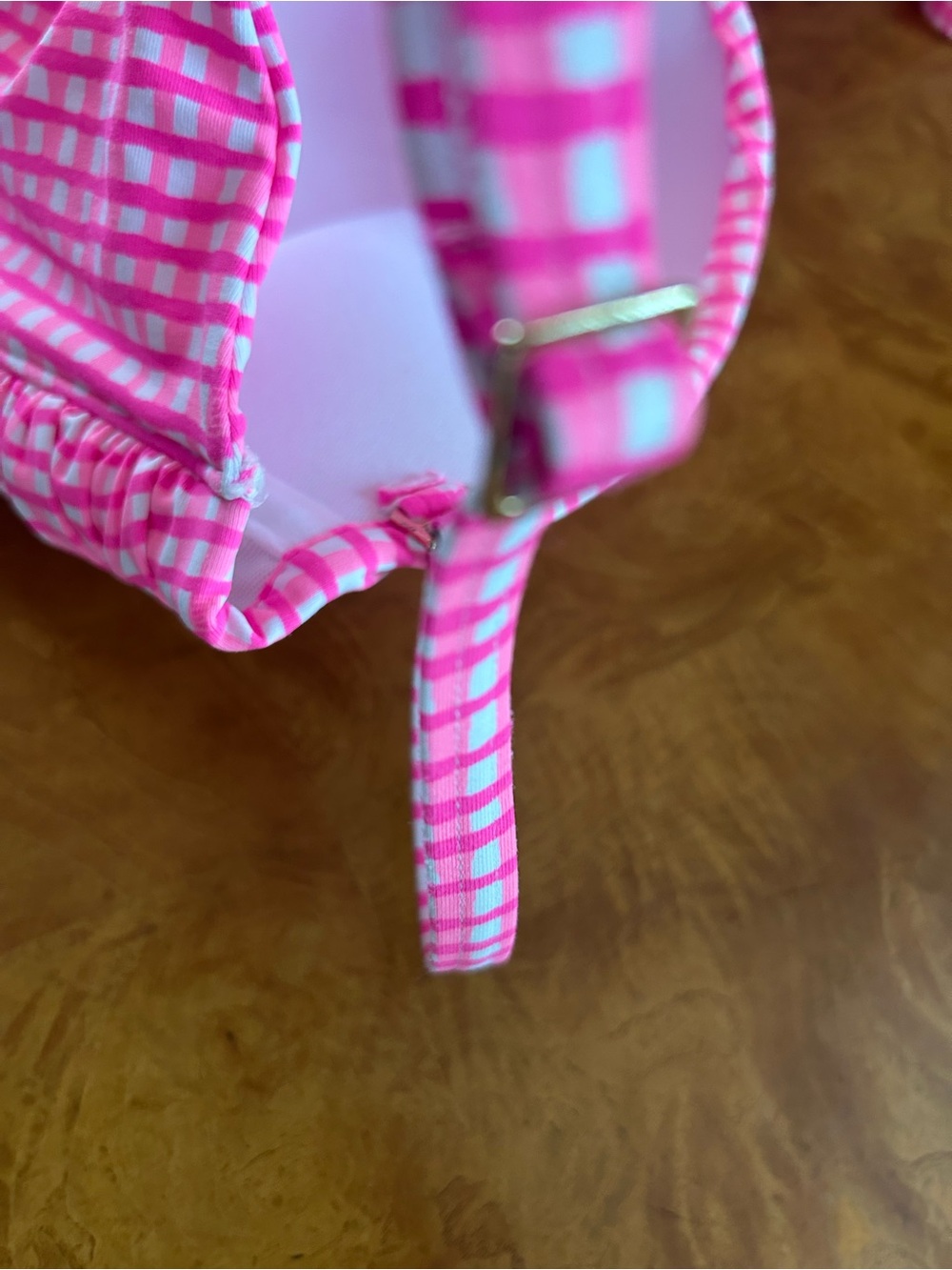 Lilly Pulitzer Pink Gingham One-Piece Swimsuit - Picture 3 of 4